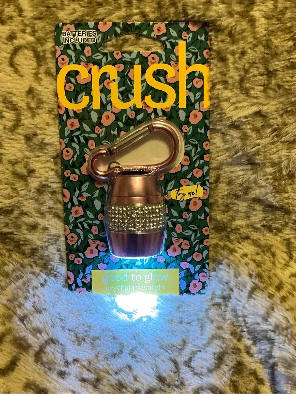 Crush Good to Glow Pink Keychain Flashlight